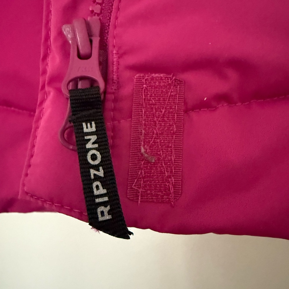 Ripzone kids Puffer Jacket Size L Magenta Pink Hooded Winter Coat - Picture 4 of 11